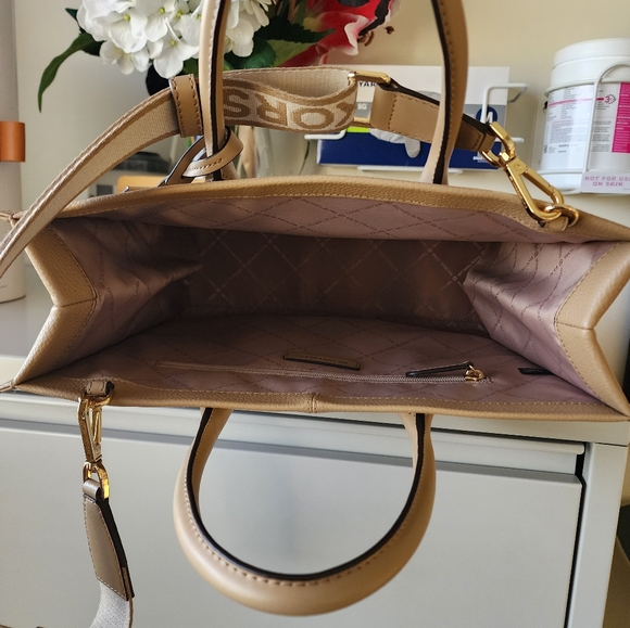 Michael Kors Mirella Medium Leather Tote in Camel - Picture 3 of 5